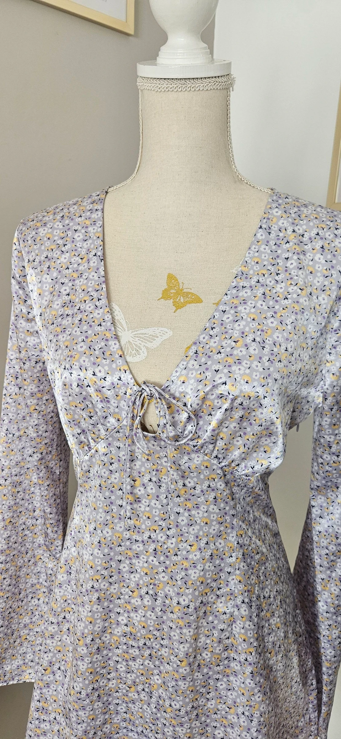 Vestido floral acetinado floral tamanho 40-42 – photo 2